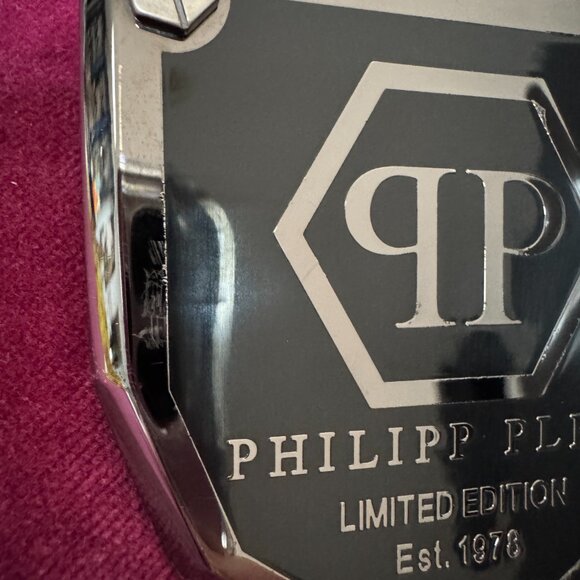 PHILIPP PLEIN Leather Belt Hexagon, Size 115 - Picture 4 of 17